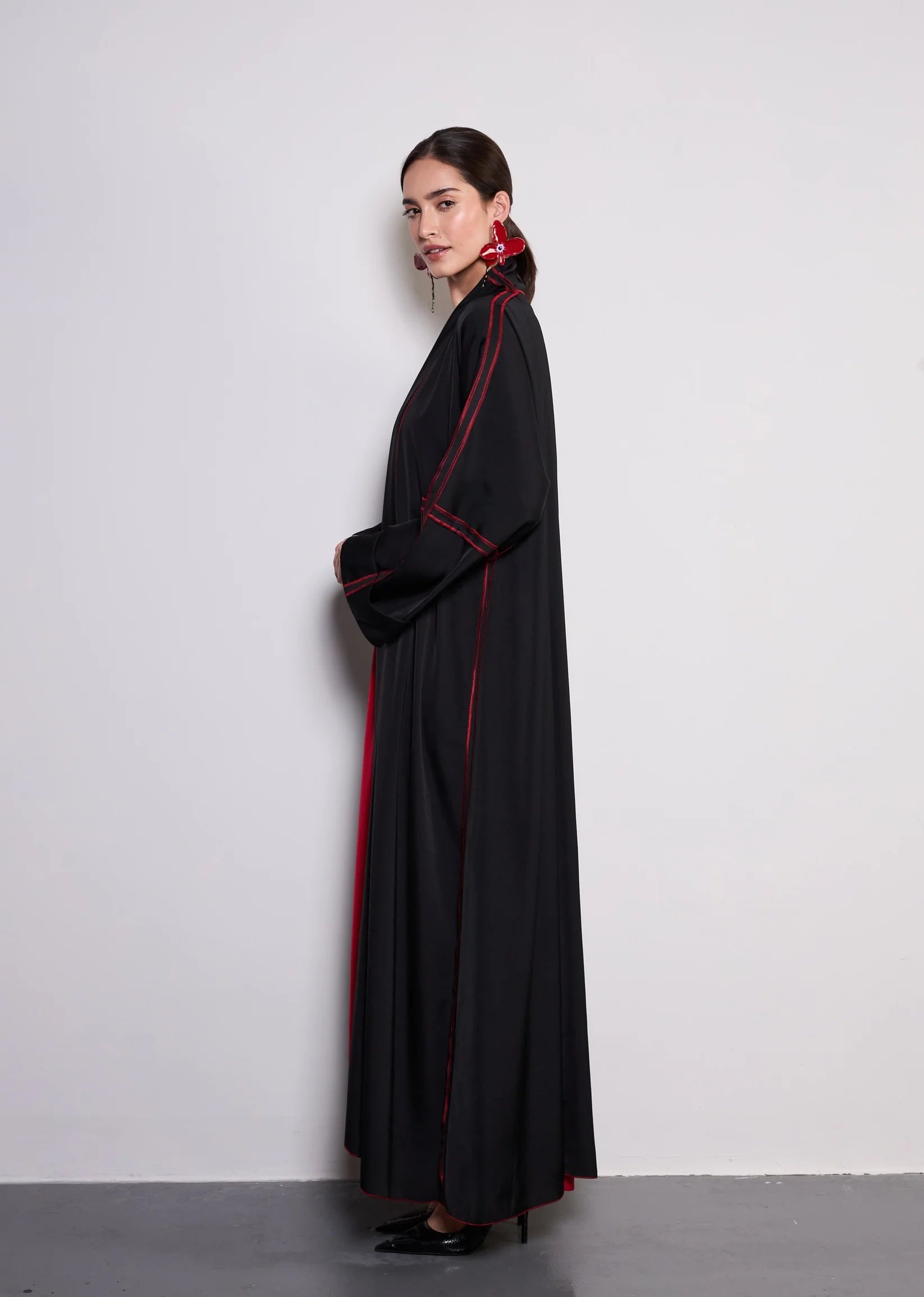 Scarlet Abaya  by Alizay Saad
