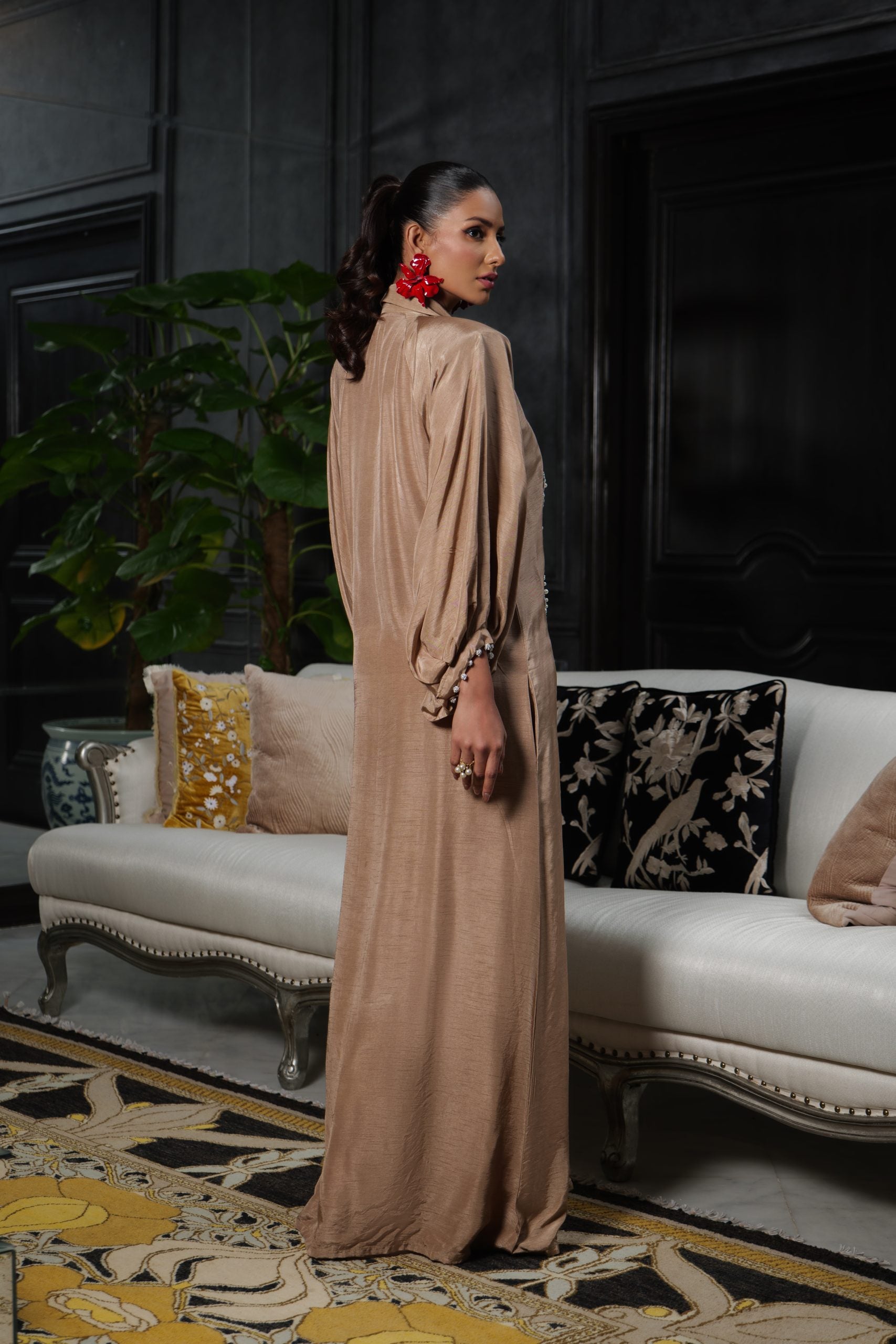 Jewel Trench Coat Abaya