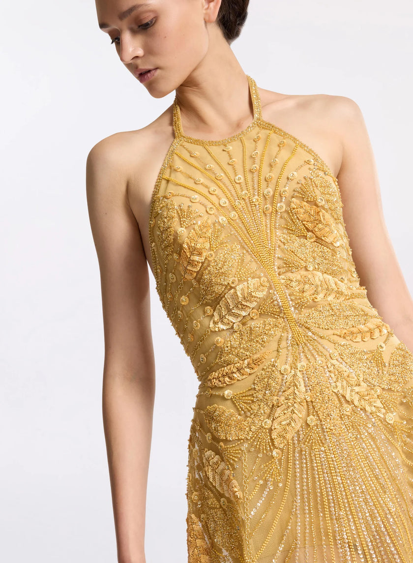SOLÈNE DORÉ BEADED LONG DRESS — ALIZAY SAAD | 2026 EDITION