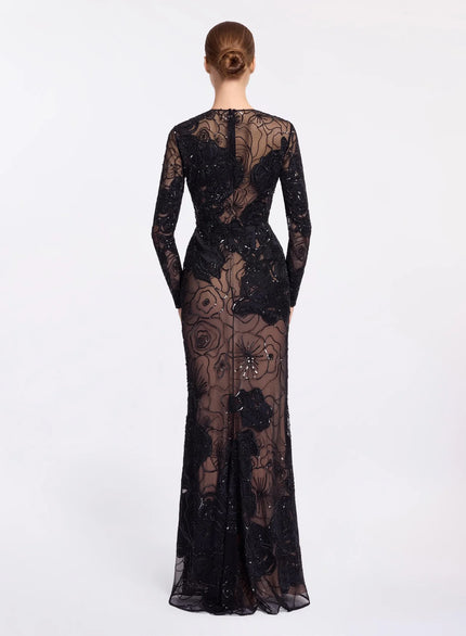 NOIR FLEUR BEADED GOWN — ALIZAY SAAD | 2026 EDITION