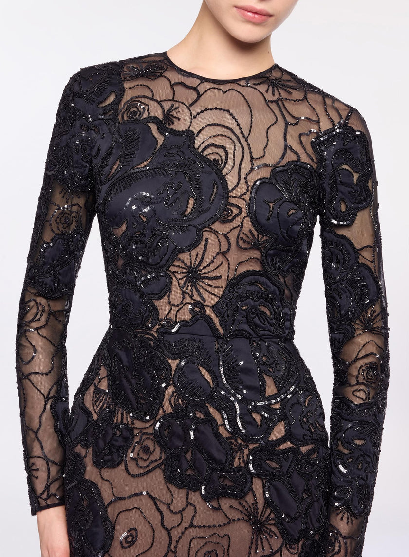 NOIR FLEUR BEADED GOWN — ALIZAY SAAD | 2026 EDITION