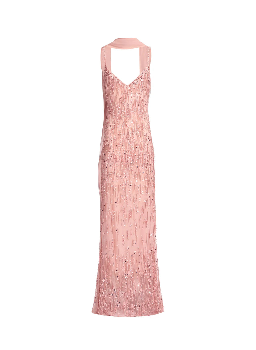 ROSAIRE BEADED LONG DRESS — ALIZAY SAAD | 2026 EDITION