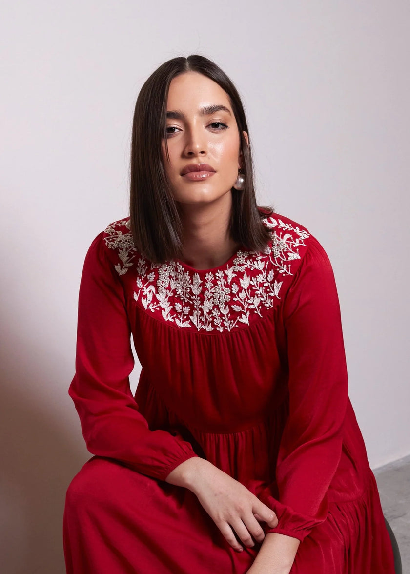 Imperial Pink Jalabiya by Alizay Saad