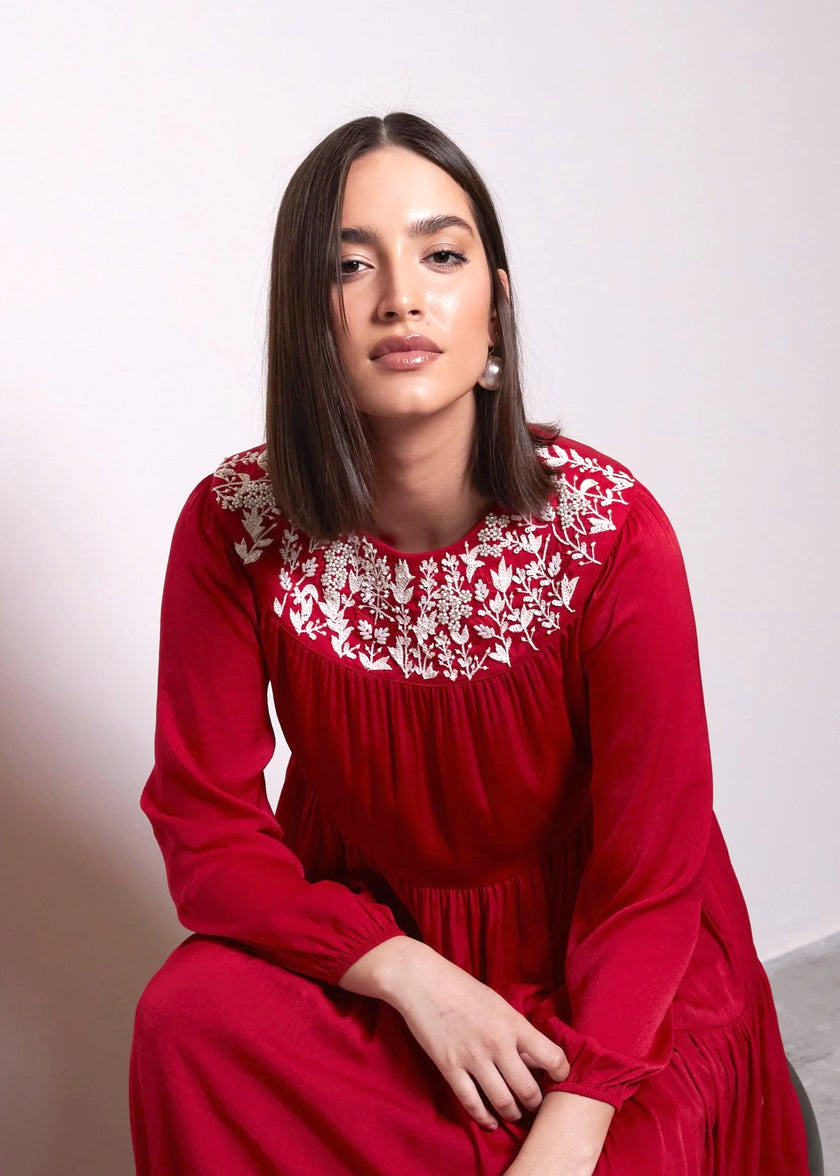 Imperial Pink Jalabiya by Alizay Saad