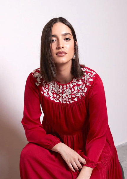 Imperial Pink Jalabiya by Alizay Saad