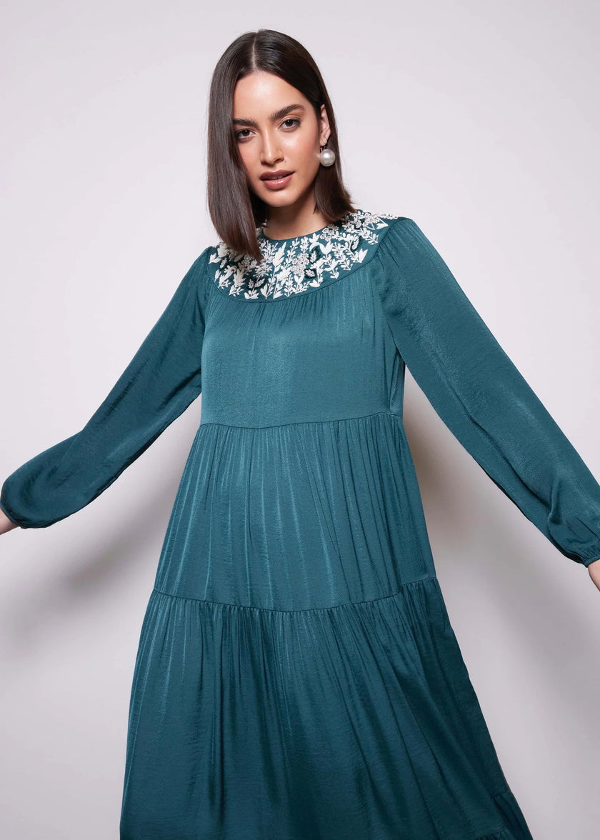 Imperial Emerald Jalabiya by Alizay Saad