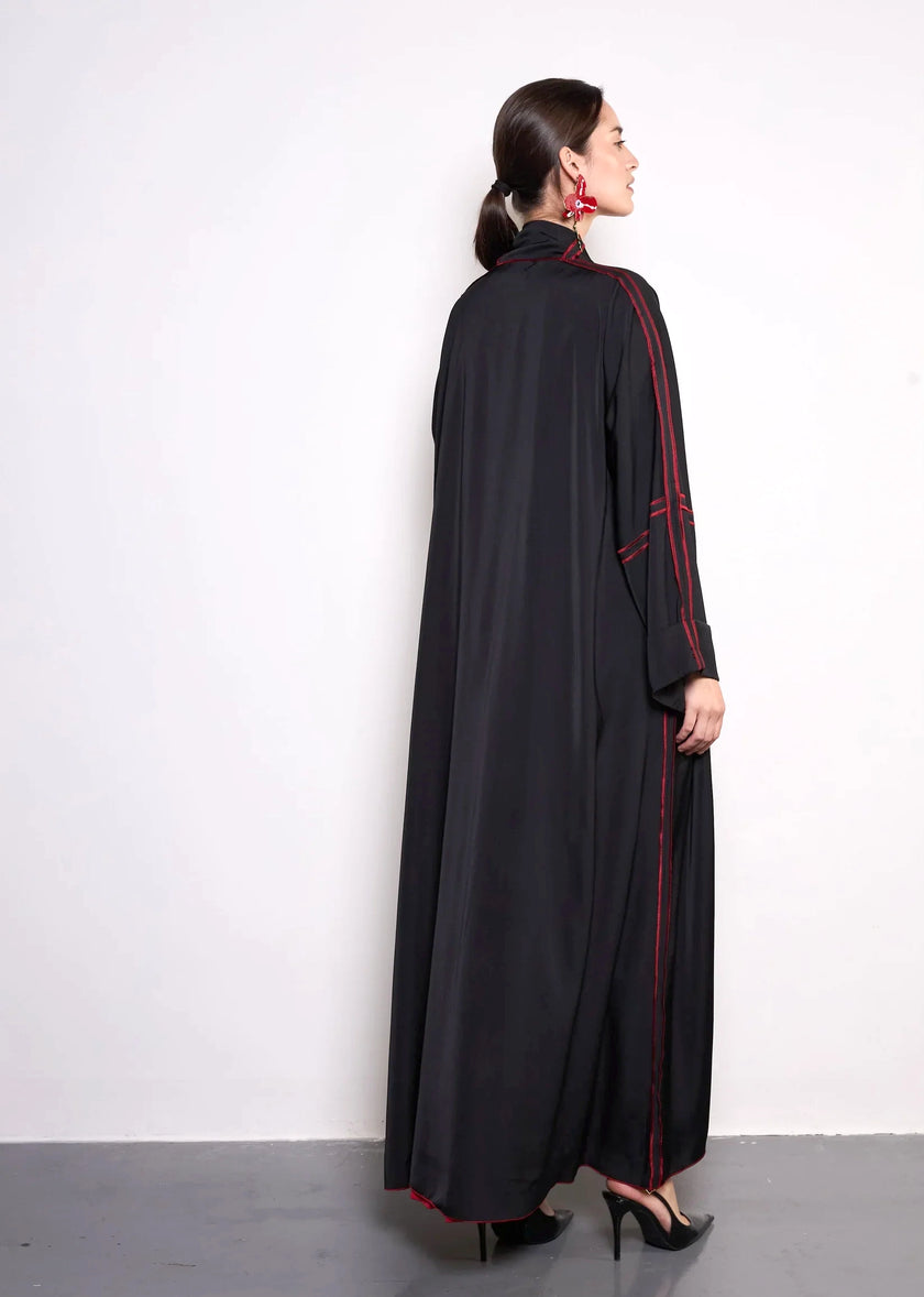 Scarlet Abaya by Alizay Saad