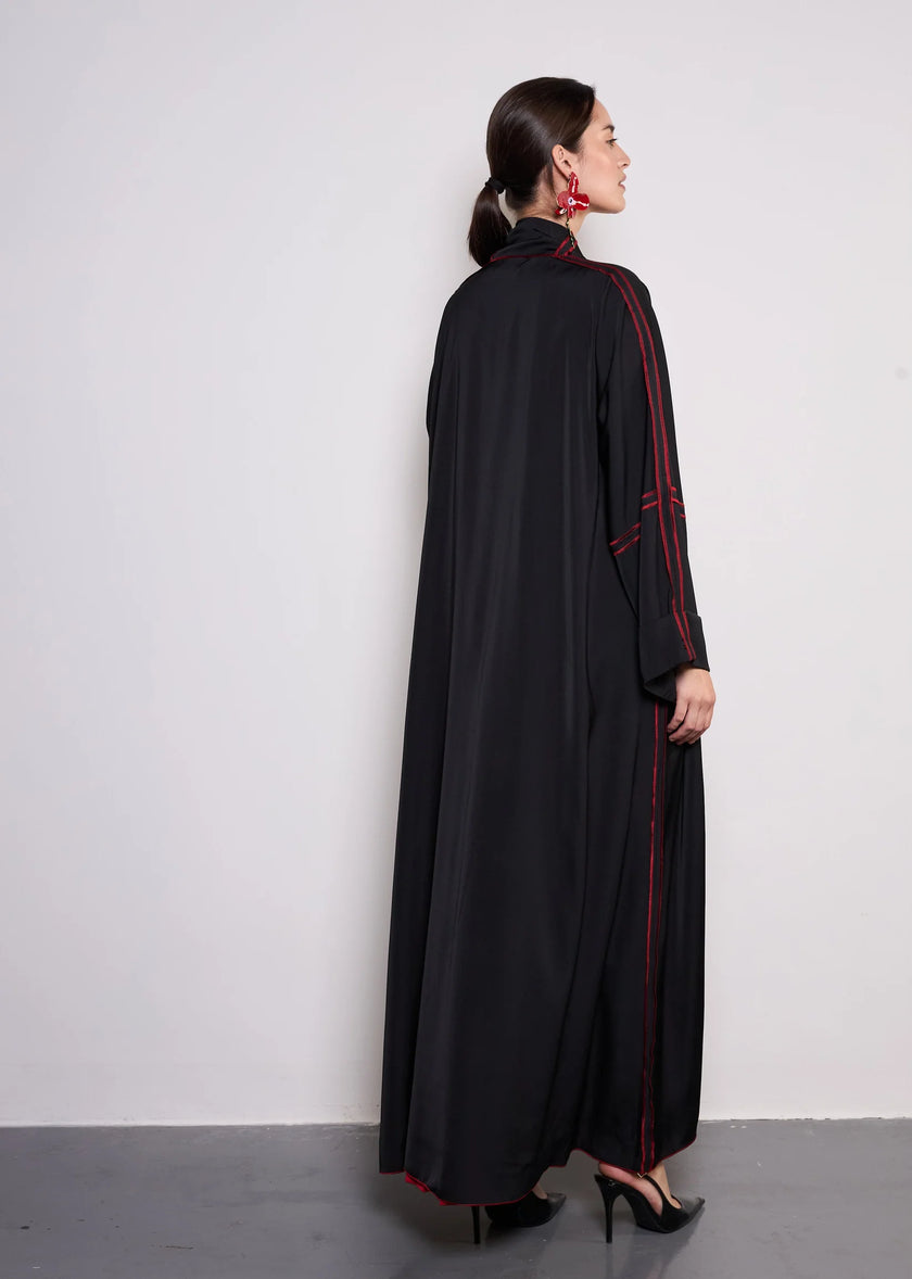 Scarlet Abaya  by Alizay Saad