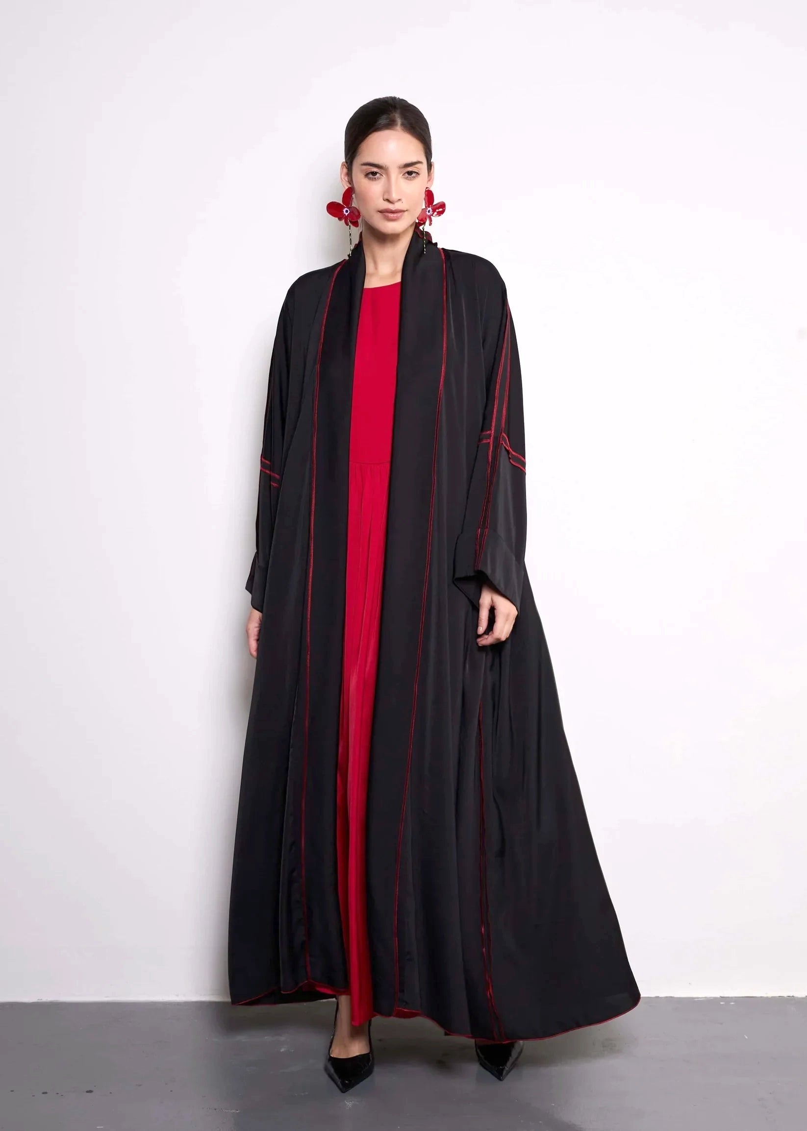 Scarlet Abaya by Alizay Saad