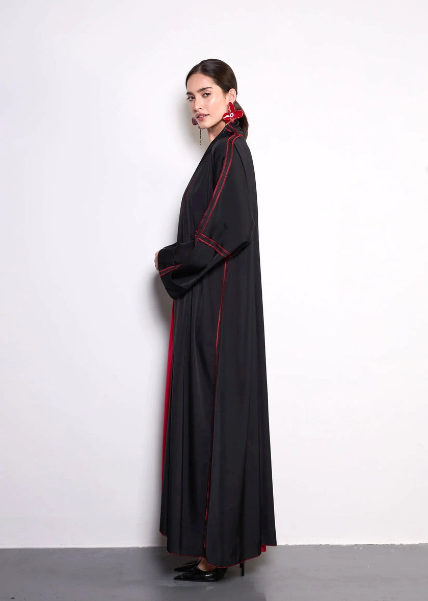 Scarlet Abaya by Alizay Saad