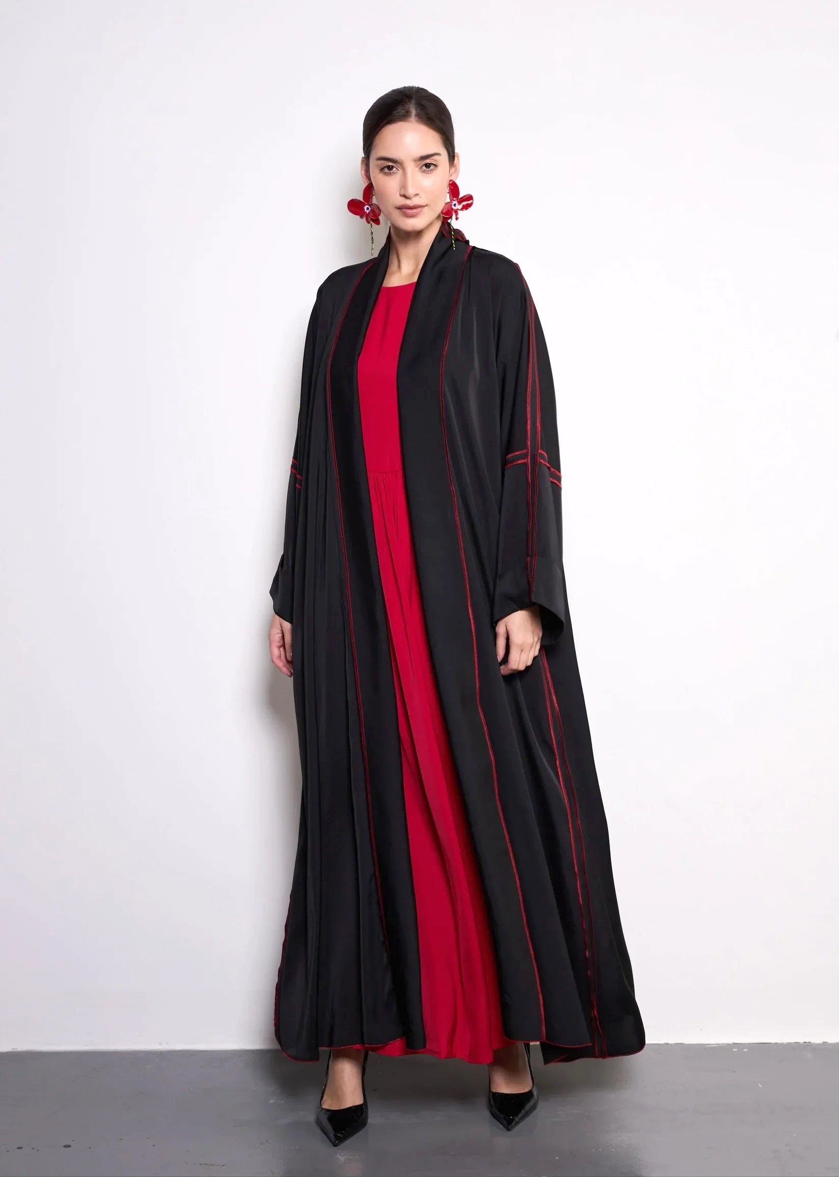 Scarlet Abaya by Alizay Saad