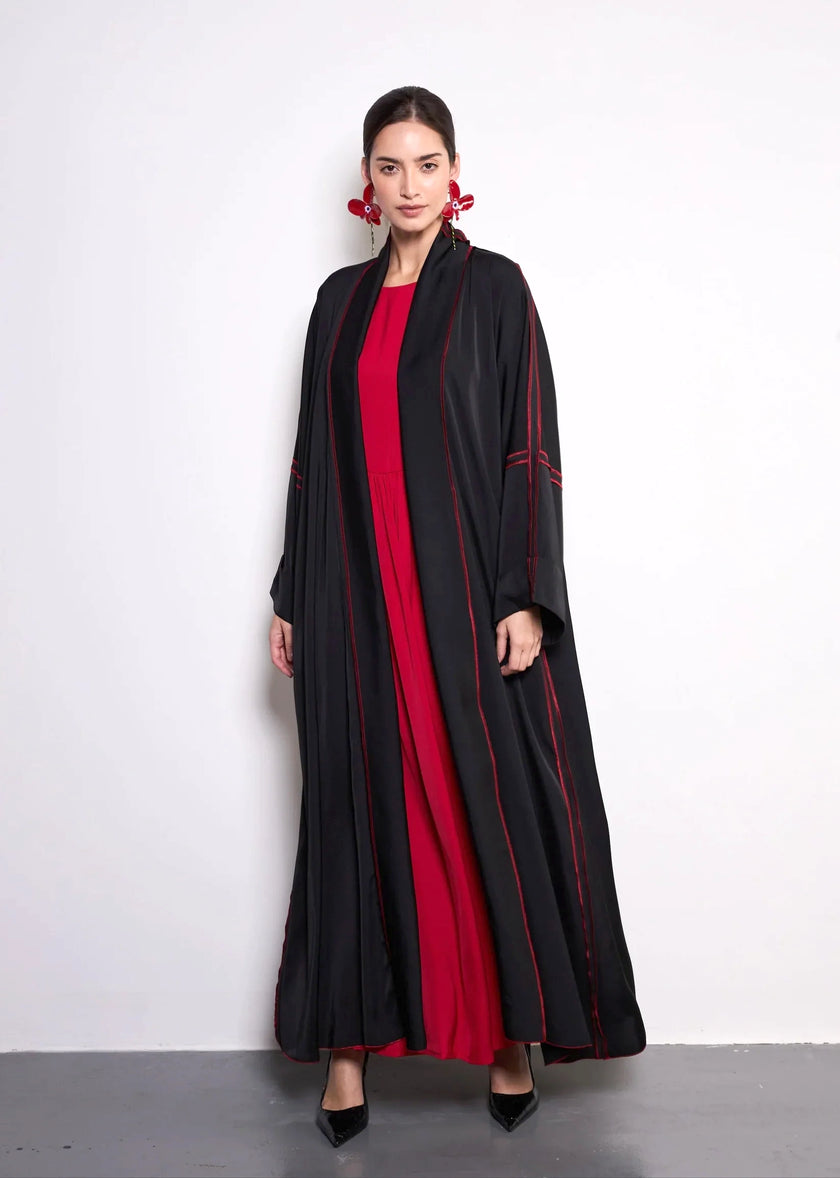 Scarlet Abaya by Alizay Saad