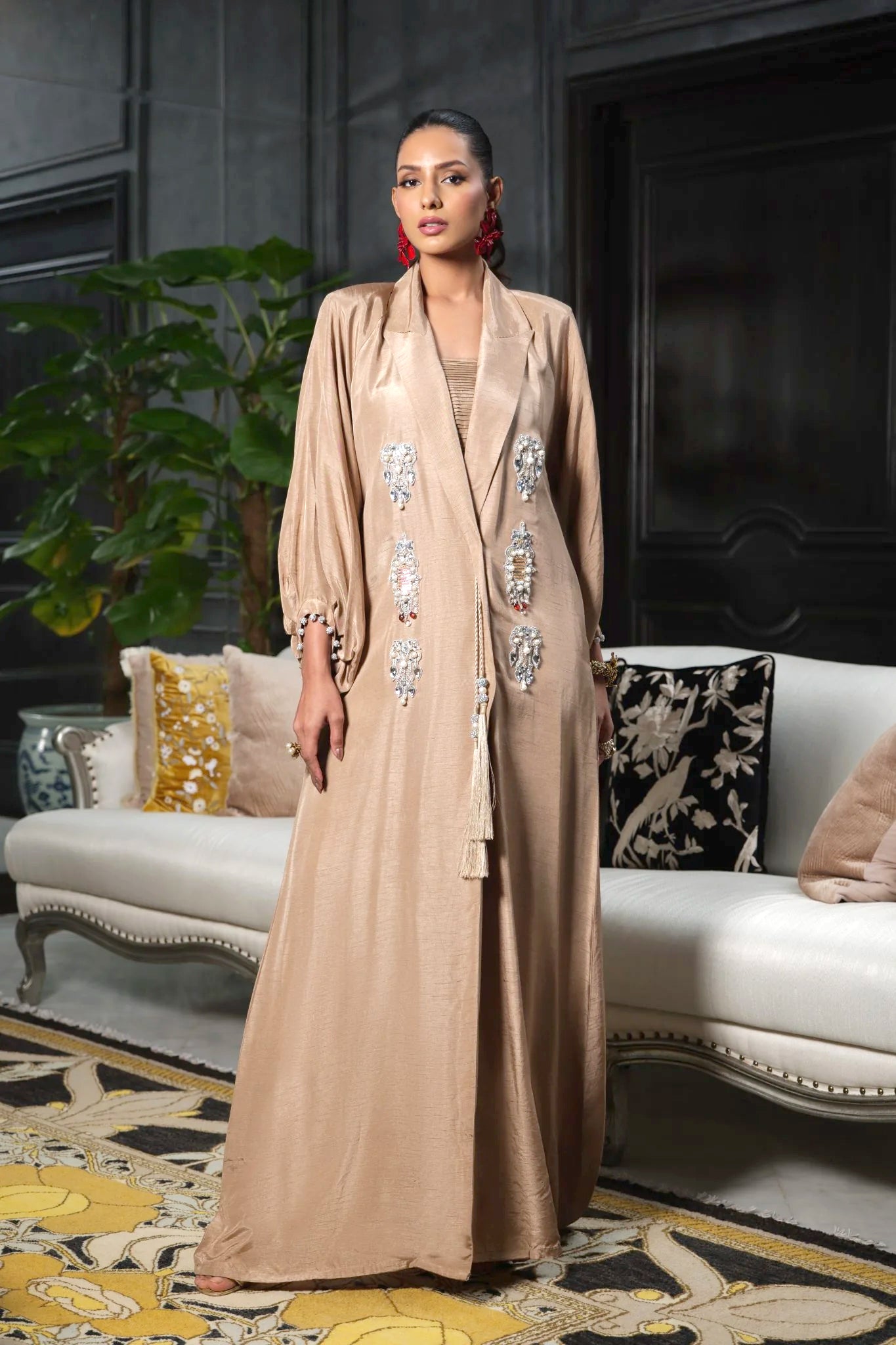 Jewel Trench Coat Abaya