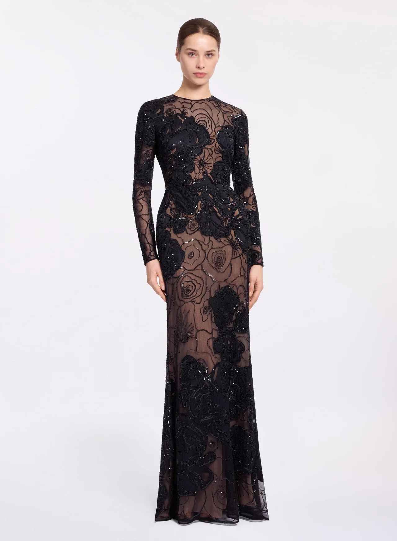 NOIR FLEUR BEADED GOWN — ALIZAY SAAD | 2026 EDITION