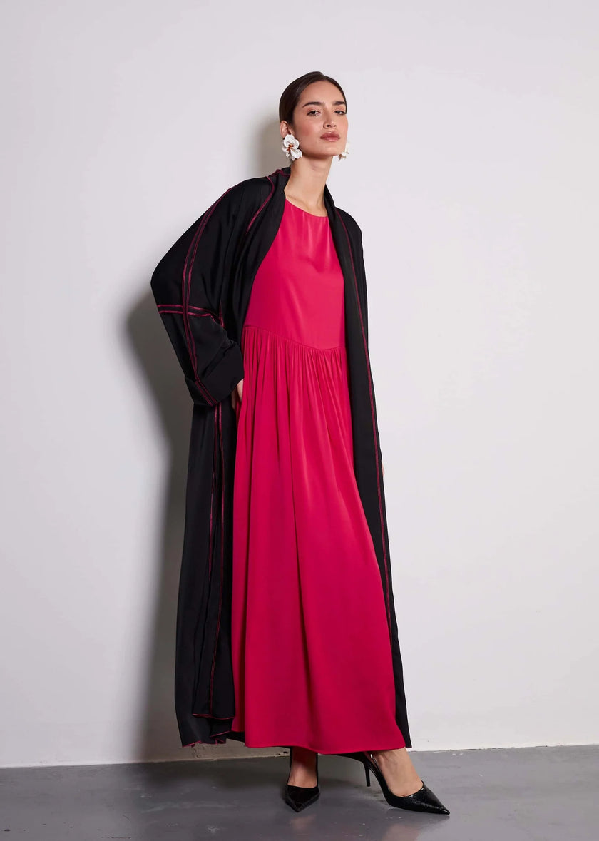 Fuschia Pink Abaya  by Alizay Saad