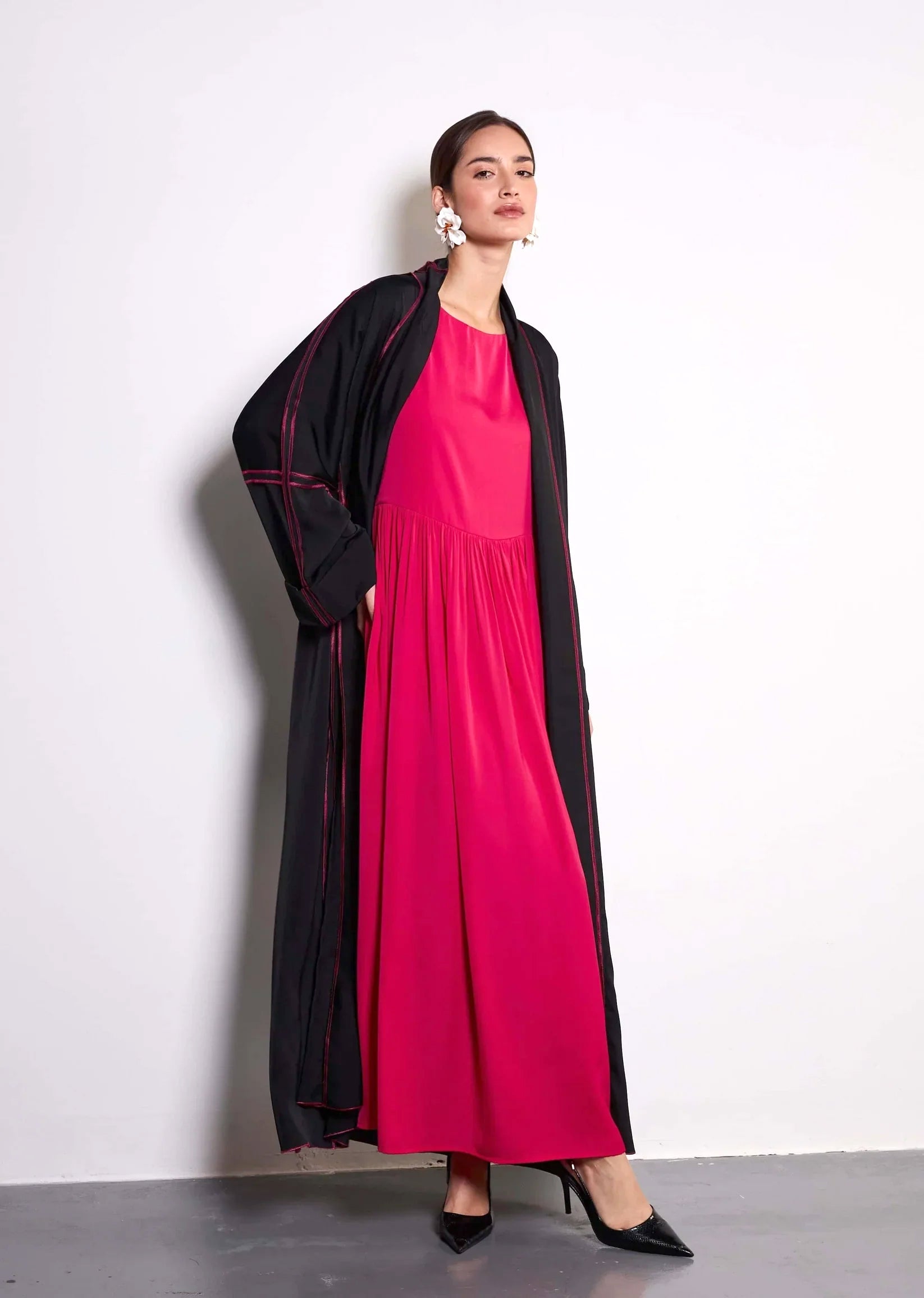 Fuschia Pink Abaya  by Alizay Saad