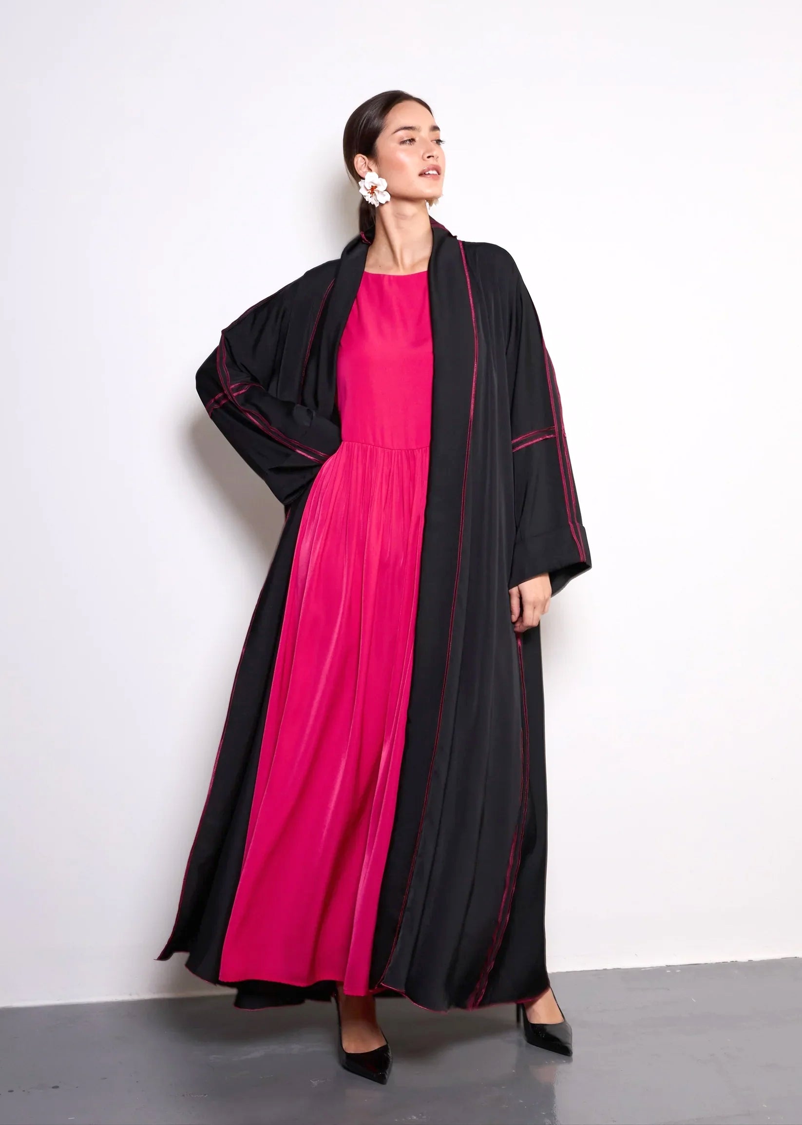 Fuschia Pink Abaya  by Alizay Saad